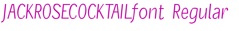 JACKROSECOCKTAILfont Regular